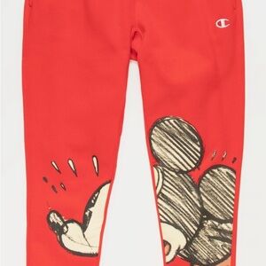 Champion X Disney Mickey Mouse Red Sweatpants